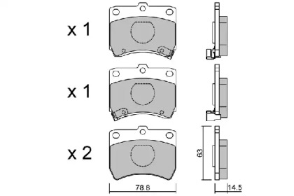 Комплект тормозных колодок (AISIN: BPMZ-1907)